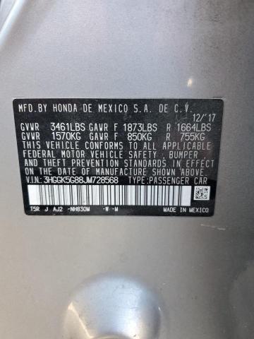 3HGGK5G88JM728568 - 2018 HONDA FIT EX Күміс фото 12