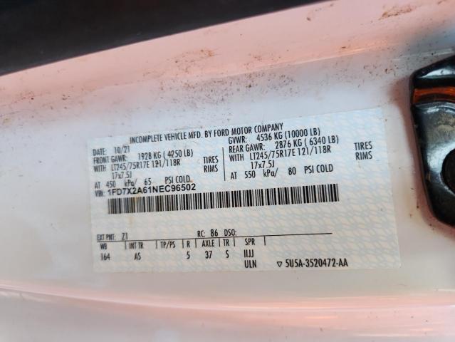 1FD7X2A61NEC96502 - 2022 FORD F250 SUPER DUTY WHITE photo 13