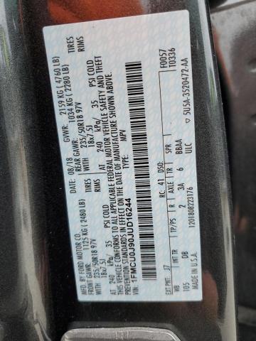 1FMCU0J90JUD16244 - 2018 FORD ESCAPE TITANIUM GRAY photo 13