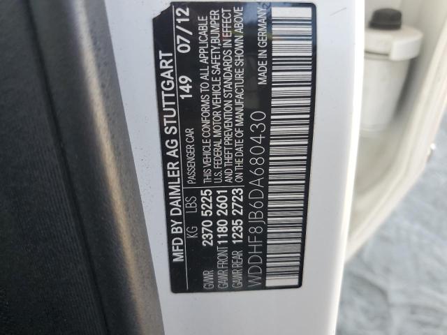 WDDHF8JB6DA680430 - 2013 MERCEDES-BENZ E 350 4MATIC WHITE photo 12