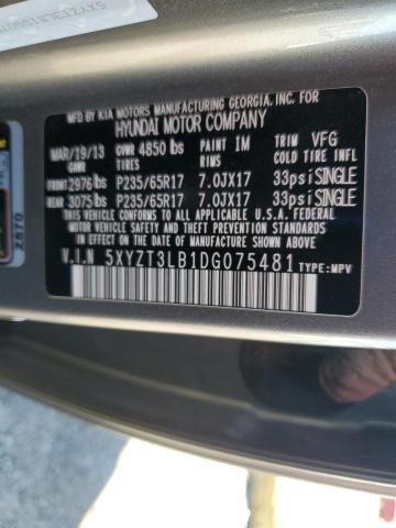 5XYZT3LB1DG075481 - 2013 HYUNDAI SANTA FE S Boz foto 12