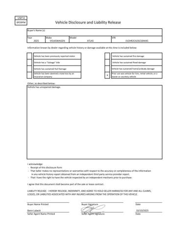 1V2HR2CA2SC504445 - 2025 VOLKSWAGEN ATLAS SE رمادي صورة 10