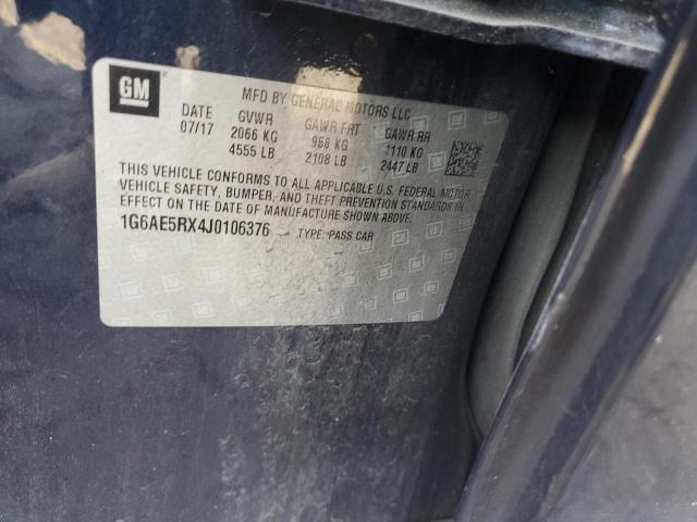 1G6AE5RX4J0106376 - 2018 CADILLAC ATS BLUE photo 12