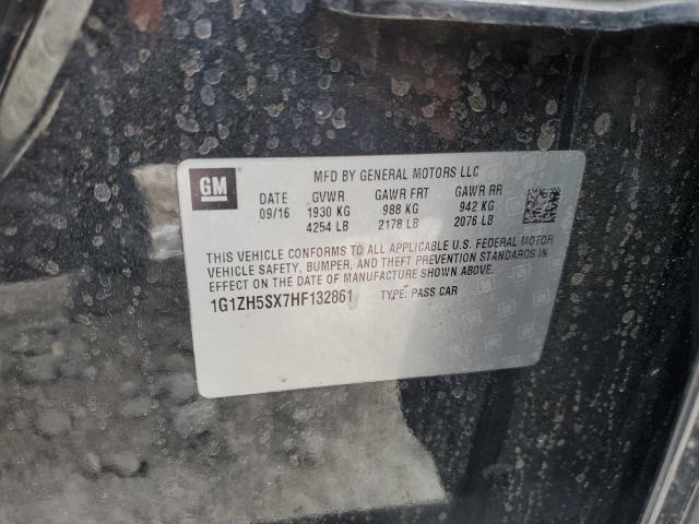 1G1ZH5SX7HF132861 - 2017 CHEVROLET MALIBU PREMIER CHARCOAL photo 12