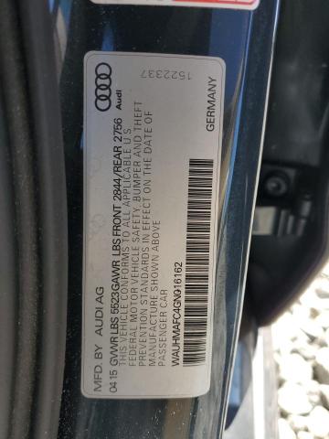 WAUHMAFC4GN016162 - 2016 AUDI A6 PRESTIGE رمادي صورة 12