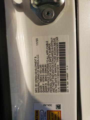 1HGCY1F35RA019519 - 2024 HONDA ACCORD EX თეთრი ფოტო 12