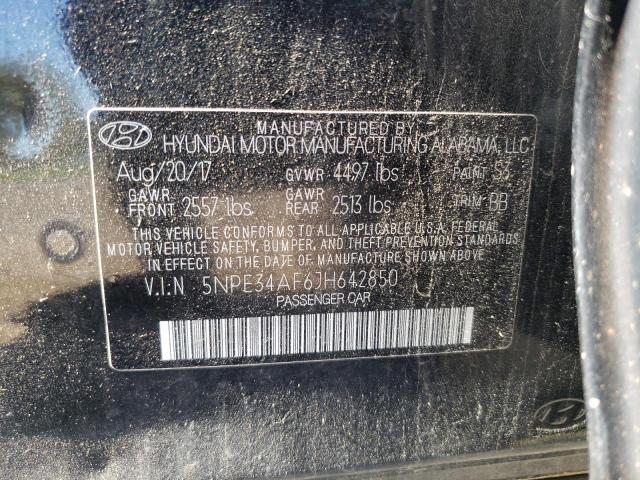 5NPE34AF6JH642850 - 2018 HYUNDAI SONATA SPORT Синій фото 12