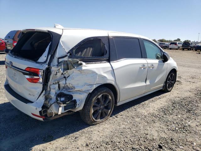 5FNRL6H98NB055907 - 2022 HONDA ODYSSEY ELITE WHITE photo 3