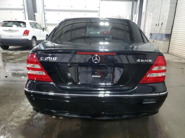 WDBRF92H27F869816 - 2007 MERCEDES-BENZ C 280 4MATIC BLACK photo 6
