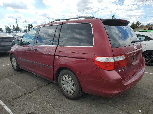 5FNRL38286B061824 - 2006 HONDA ODYSSEY LX წითელი ფოტო 2