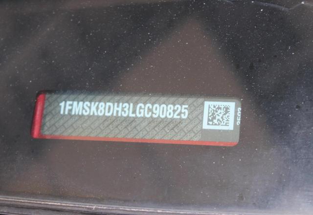 1FMSK8DH3LGC90825 - 2020 FORD EXPLORER XLT წითელი ფოტო 10