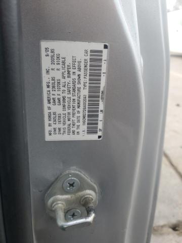 1HGCM82726A002041 - 2006 HONDA ACCORD EX SILVER photo 12