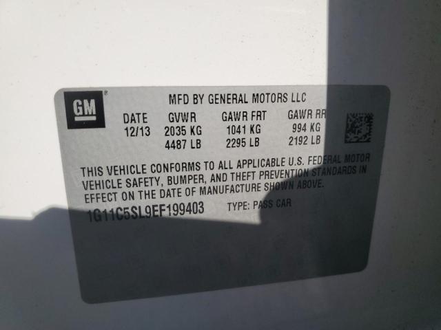 1G11C5SL9EF199403 - 2014 CHEVROLET MALIBU 1LT 白色 照片 13