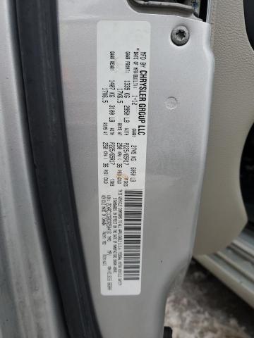 2C4RC1CG8CR250416 - 2012 CHRYSLER TOWN & COU TOURING L SILVER photo 13