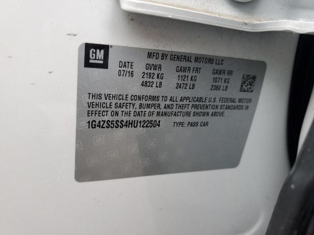 1G4ZS5SS4HU122504 - 2017 BUICK LACROSSE PREMIUM თეთრი ფოტო 13
