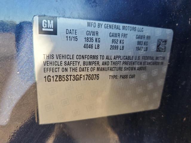 1G1ZB5ST3GF176076 - 2016 CHEVROLET MALIBU LS Синий фото 12