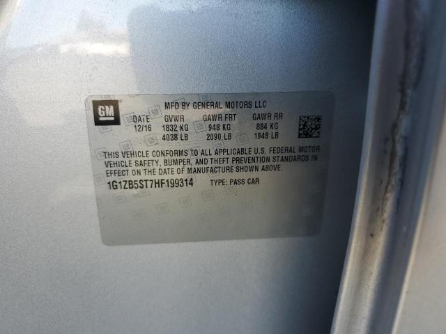 1G1ZB5ST7HF199314 - 2017 CHEVROLET MALIBU LS Gümüş foto 12