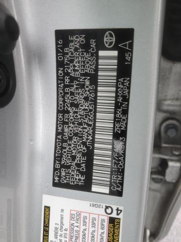 JTNKARJE6GJ517615 - 2016 TOYOTA SCION IM ვერცხლისფერი ფოტო 12