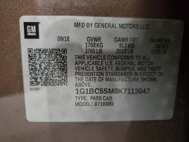 1G1BC5SM8K7113047 - 2019 CHEVROLET CRUZE LS 棕色 照片 13