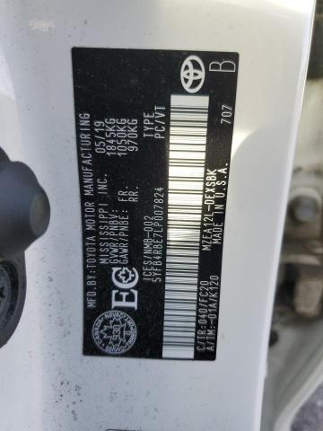 5YFB4RBE7LP007824 - 2020 TOYOTA COROLLA SE 白色 照片 13