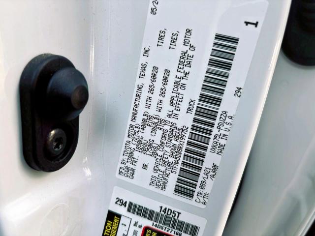 5TFNA5DB8RX199752 - 2024 TOYOTA TUNDRA CREWMAX PLATINUM Ақ фото 10