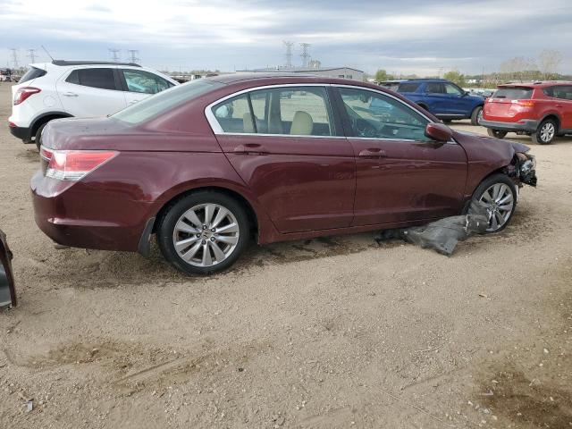 1HGCP2F84BA100716 - 2011 HONDA ACCORD EXL MAROON photo 3