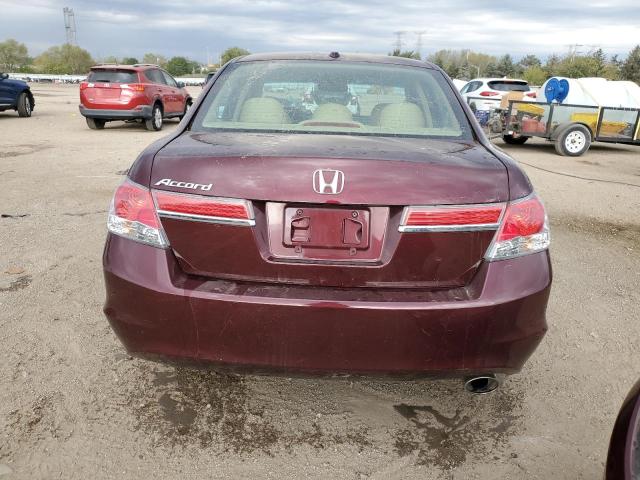 1HGCP2F84BA100716 - 2011 HONDA ACCORD EXL MAROON photo 6
