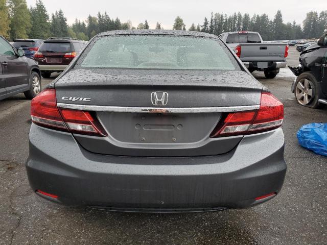 2HGFB2F51DH539507 - 2013 HONDA CIVIC LX GRAY photo 6