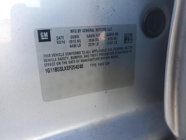 1G11B5SLXEF254248 - 2014 CHEVROLET MALIBU LS SILVER photo 12