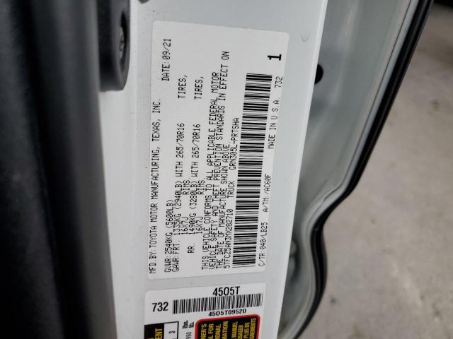 5TFCZ5AN3MX282710 - 2021 TOYOTA TACOMA DOUBLE CAB Weiß Foto 12
