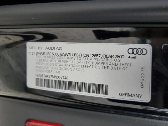 WAUE3AF27MN057748 - 2021 AUDI A6 PREMIUM PLUS BLACK photo 12