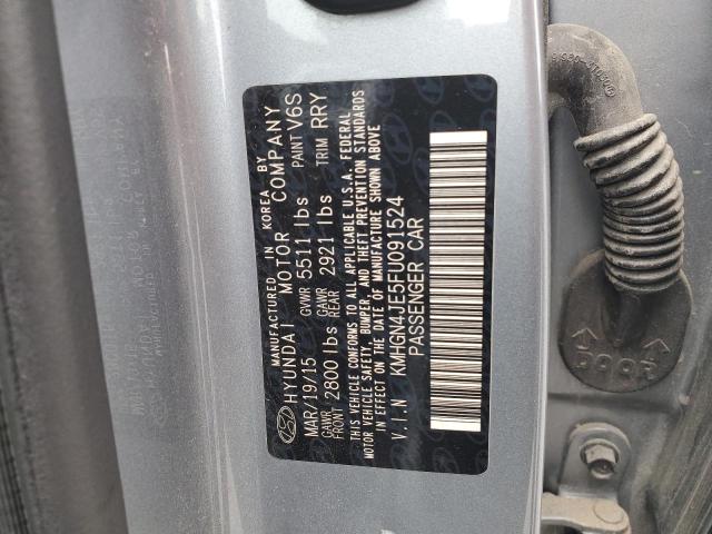 KMHGN4JE5FU091524 - 2015 HYUNDAI GENESIS 3.8L 灰色 照片 12