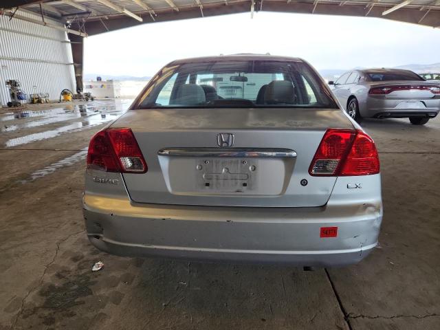 2HGES16573H620726 - 2003 HONDA CIVIC LX SILVER photo 6
