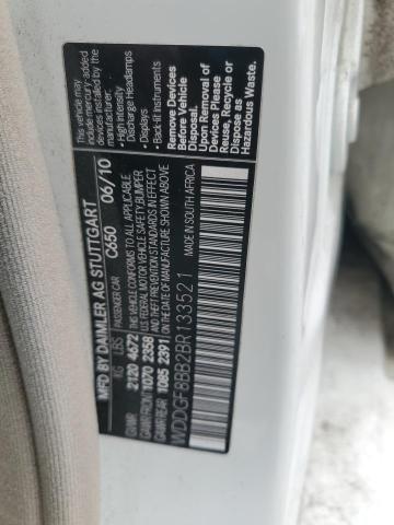 WDDGF8BB2BR133521 - 2011 MERCEDES-BENZ C 300 4MATIC WHITE photo 12