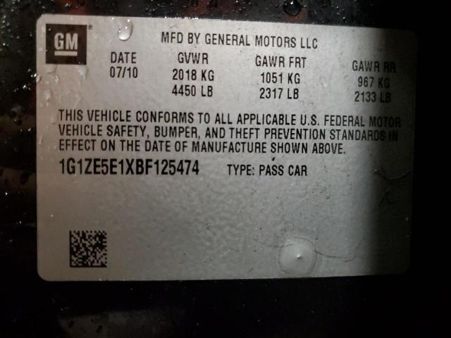 1G1ZE5E1XBF125474 - 2011 CHEVROLET MALIBU LTZ 石墨色 照片 13