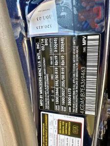 4JGDA5JB7EA369463 - 2014 MERCEDES-BENZ ML 350 蓝色 照片 10