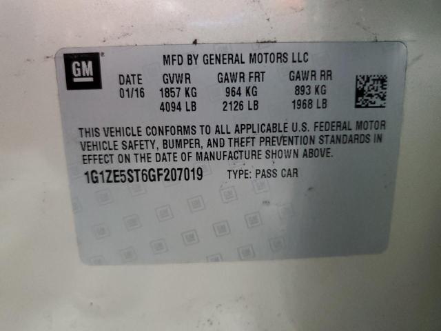 1G1ZE5ST6GF207019 - 2016 CHEVROLET MALIBU LT GOLD photo 12