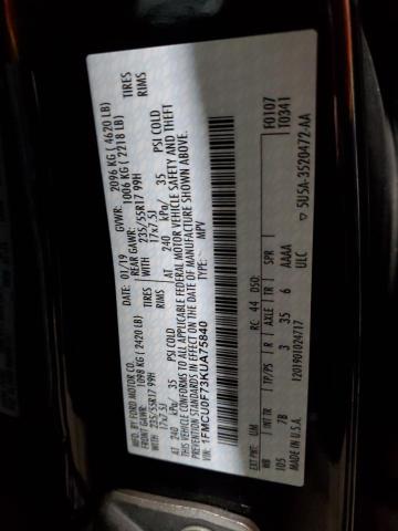 1FMCU0F73KUA75840 - 2019 FORD ESCAPE S BLACK photo 14