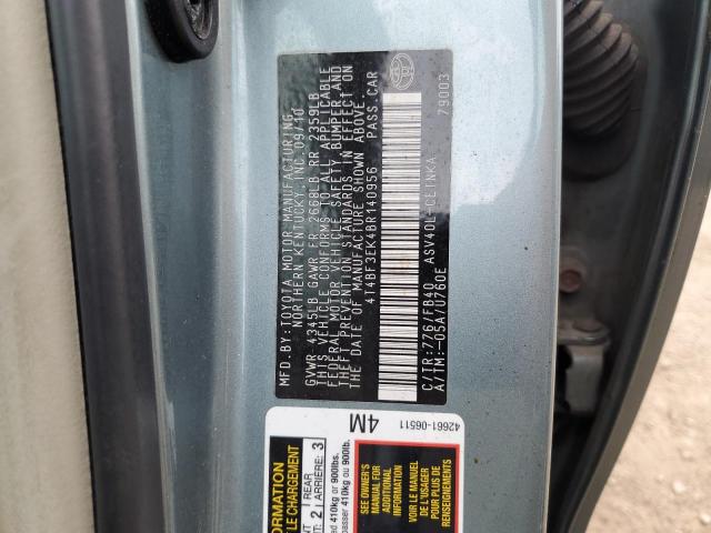 4T4BF3EK4BR140956 - 2011 TOYOTA CAMRY BASE Turquoise photo 12