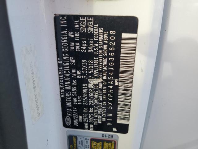 5XYPH4A54JG366208 - 2018 KIA SORENTO EX SILVER photo 13