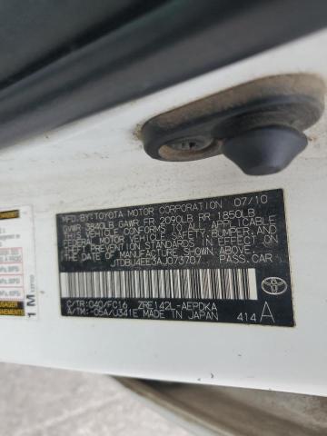 JTDBU4EE3AJ073707 - 2010 TOYOTA COROLLA BASE Biały zdjęcie 13