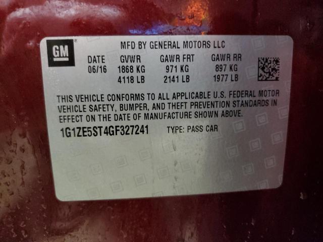 1G1ZE5ST4GF327241 - 2016 CHEVROLET MALIBU LT RED photo 12