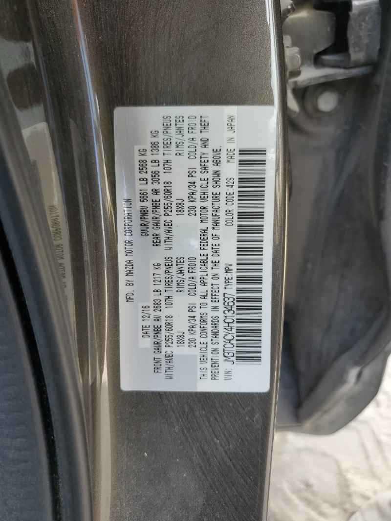 JM3TCACY4H0134637 - 2017 MAZDA CX-9 TOURING 棕色 照片 14