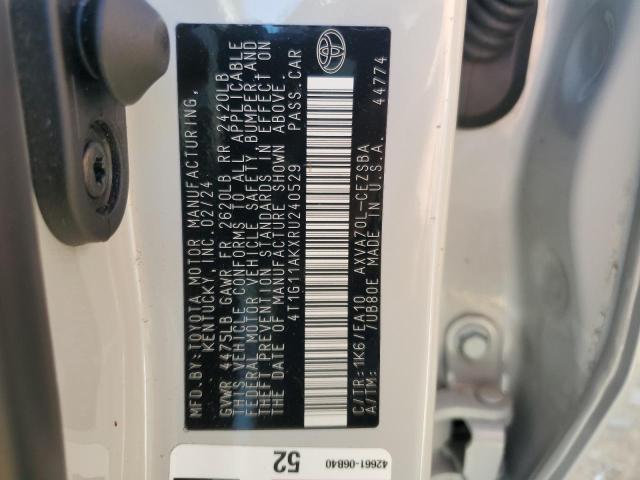 4T1G11AKXRU240529 - 2024 TOYOTA CAMRY SE NIGHT SHADE WHITE photo 13