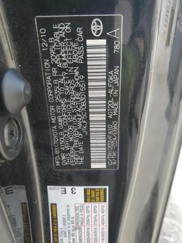 JTKJF5C70B3015519 - 2011 TOYOTA SCION TC შავი ფოტო 12