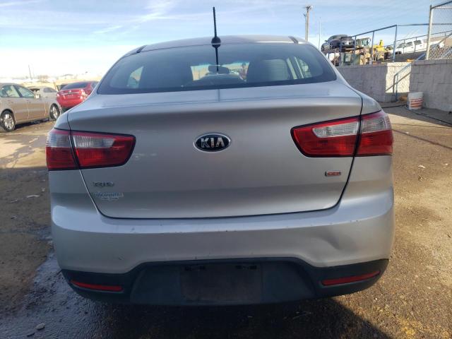 KNADM4A35E6407366 - 2014 KIA RIO LX SILVER photo 6