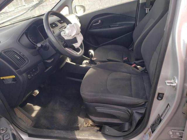 KNADM4A35E6407366 - 2014 KIA RIO LX SILVER photo 7