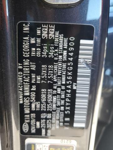 5XYPH4A56KG544900 - 2019 KIA SORENTO EX ნაცრისფერი ფოტო 13