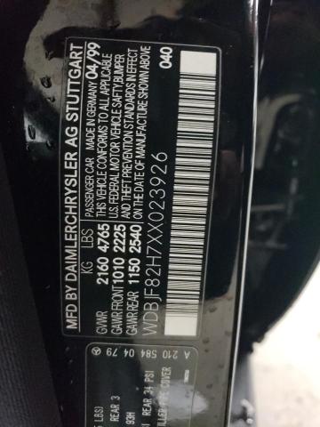 WDBJF82H7XX023926 - 1999 MERCEDES-BENZ E 320 4MATIC BLACK photo 12