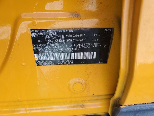 JTMZFREV4FD046835 - 2015 TOYOTA RAV4 LE 橙色 照片 14